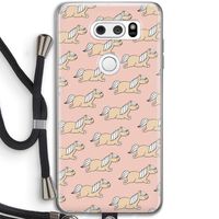 Ponys: LG V30 Transparant Hoesje met koord Ponys: LG V30 Transparant Hoesje met koord