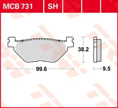 TRW Remblokken, en remschoenen voor de moto, MCB731SH Sinter street