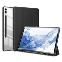 Samsung Galaxy Tab S9 FE+ Dux Ducis Toby Tri-Fold Smart Folio Hoesje - Zwart - thumbnail