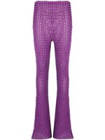 Moschino pantalon évasé en crochet - Violet - thumbnail