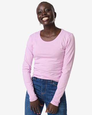 HEMA Dames T-shirt jersey essentials roze (roze)
