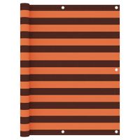 VidaXL Balkonscherm 120x400 cm oxford stof oranje en bruin VidaXL Balkonscherm 120x400 cm oxford stof oranje en bruin