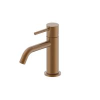 Wastafelmengkraan Opbouw Wiesbaden Style Uitloop 6.5 cm 1-hendel Geborsteld Brons Koper
