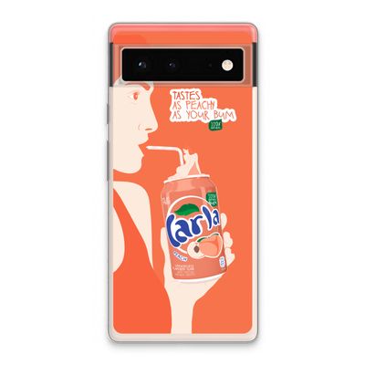 Peach please!: Google Pixel 6 Transparant Hoesje