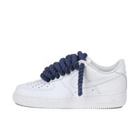 Nike Air Force 1 Low Rope Laces Navy Custom - thumbnail