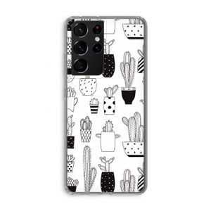 Cactusmotief: Samsung Galaxy S21 Ultra Transparant Hoesje
