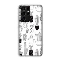 Cactusmotief: Samsung Galaxy S21 Ultra Transparant Hoesje