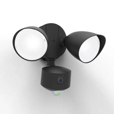 Buitenlamp garage met camera zwart &apos;Draco&apos; breedstraler