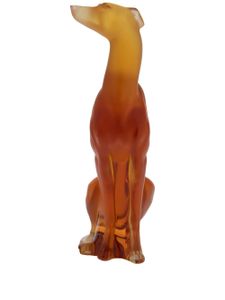 Lalique statue Greyhound en cristal - Jaune