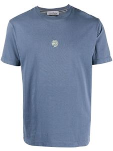 Stone Island t-shirt à logo imprimé - Bleu