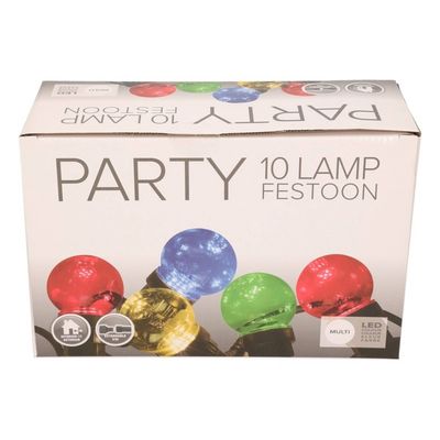 Festoon buiten lichtsnoer 5 meter met gekleurde LED lampjes - Lichtsnoer voor buiten