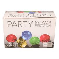 Festoon buiten lichtsnoer 5 meter met gekleurde LED lampjes - Lichtsnoer voor buiten - thumbnail