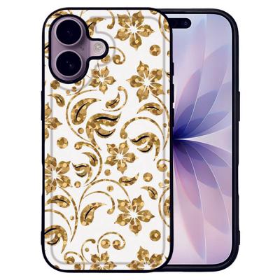 Beschermhoes iPhone 17 Gouden Bloemen Beschermhoes iPhone 17 Gouden Bloemen