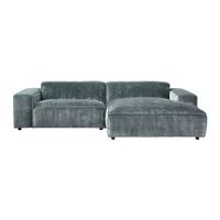 by fonQ Chunky Hoekbank met Chaise Longue Rechts - Teal - Rib - thumbnail