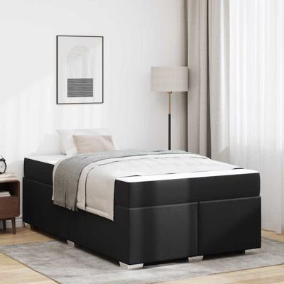 Bedframe Zwart 120 x 190 cm Kunstleer