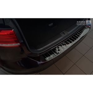 Zwart-Chroom RVS Bumper beschermer passend voor Volkswagen Passat 3G Variant 2014- incl. Alltrac AV251026