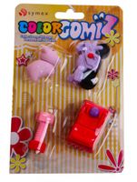 Symex gummen Color Gomiz 4 delig multicolor (#1) - thumbnail