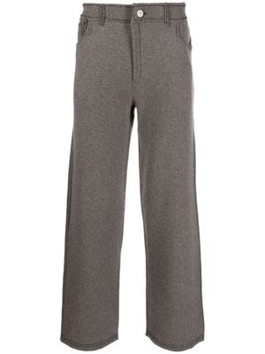 Barrie pantalon effet jean à coutures contrastantes - Marron