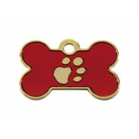 Naamplaatje Imarc Bone Rood Gouden