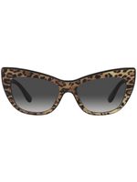 Dolce & Gabbana Eyewear lunettes de soleil à imprimé léopard - Marron