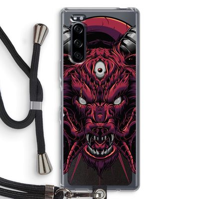 Hell Hound and Serpents: Sony Xperia 5 Transparant Hoesje met koord