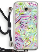 Tropical Palms Blue: Samsung Galaxy A5 (2017) Transparant Hoesje met koord