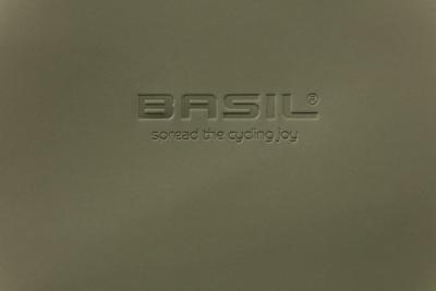 BASIL soho dubbele fietstas nordlicht mik - waterdichte, groene fietstas met led-verlichting, 41l