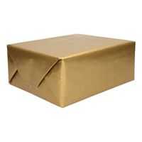 4x stuks rollen Kraft cadeaupapier/inpakpapier goud 200 x 70 cm