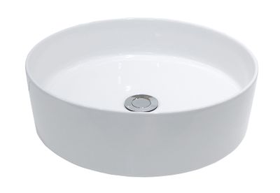 Waskom Wiesbaden Link | 40 cm | Keramiek | Vrijstaand | Rond | Wit mat