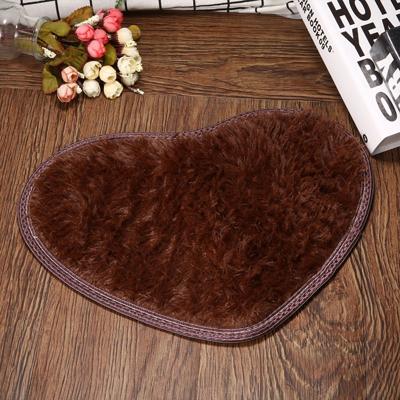 Hart vorm antislip Bad matten keuken tapijt Home Decoratie (koffie)