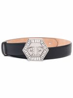 Philipp Plein ceinture à boucle logo - Noir - thumbnail