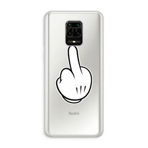 Middle finger white: Xiaomi Redmi Note 10 Lite Transparant Hoesje