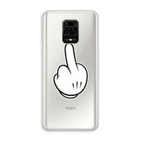 Middle finger white: Xiaomi Redmi Note 10 Lite Transparant Hoesje