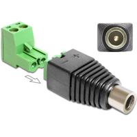 Delock 65423 DC (stroom) Adapter [1x DC-bus 5,5 - 1x 2-polig] Zwart, Groen