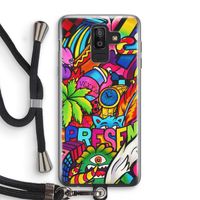 Represent: Samsung Galaxy J8 (2018) Transparant Hoesje met koord