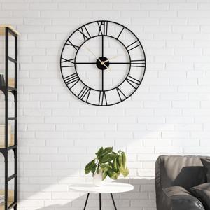 VidaXL Wandklok ø50 cm ijzer zwart