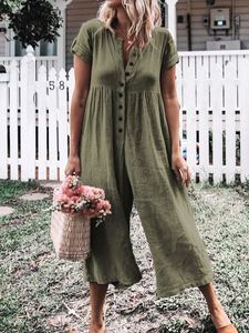 Loosen Solid Vacation Jumpsuit & Romper