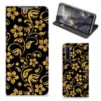 OnePlus Nord Smart Cover Gouden Bloemen