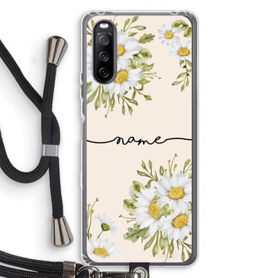 Daisies: Sony Sony Xperia 10 III Transparant Hoesje met koord