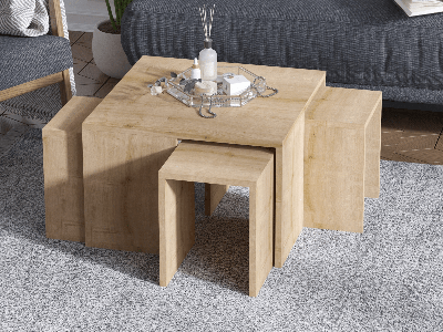 Salontafel ORTENSIA 60x60 cm saphire eik Salontafel ORTENSIA 60x60 cm saphire eik