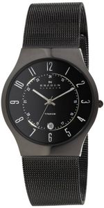 Skagen horlogeband 233XLTBR Staal Zwart