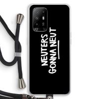 Neuters (zwart): Oppo A94 5G Transparant Hoesje met koord