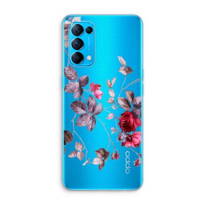 Mooie bloemen: Oppo Find X3 Lite Transparant Hoesje