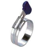 RVS slangklem met vleugelmoer 22 - 29 mm