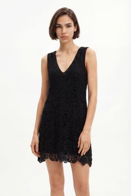 Kort gehaakt jurkje - BLACK - S