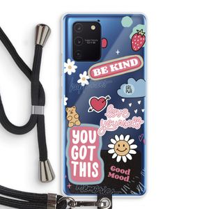 Positivity: Samsung Galaxy Note 10 Lite Transparant Hoesje met koord
