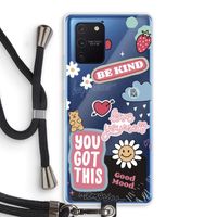 Positivity: Samsung Galaxy Note 10 Lite Transparant Hoesje met koord