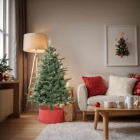 Kerstboomrok 56x23 cm kunststof rood