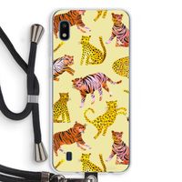 Cute Tigers and Leopards: Samsung Galaxy A10 Transparant Hoesje met koord