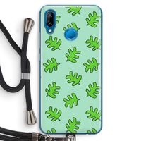 Groene blaadjes: Huawei P20 Lite Transparant Hoesje met koord